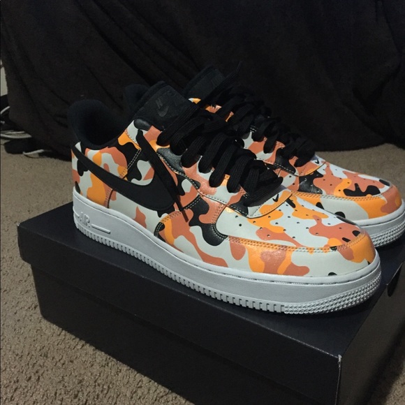 nike air force 1 orange camo